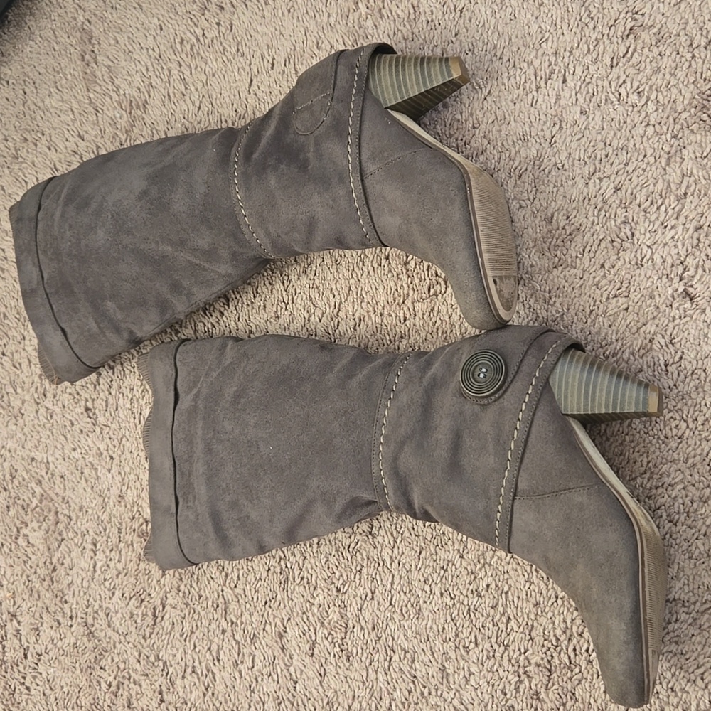 Knee High Chunky Slouchy Foldover Boots Boho Tall Boots Y2K 90s Gift For Mom New - Picture 6 of 13